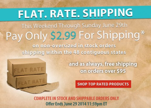Flat Rate Shipping Weekend