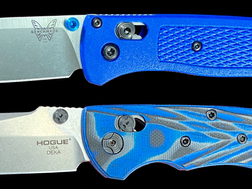 Close-up of Benchmade AXIS Lock vs Hogue ABLE Lock