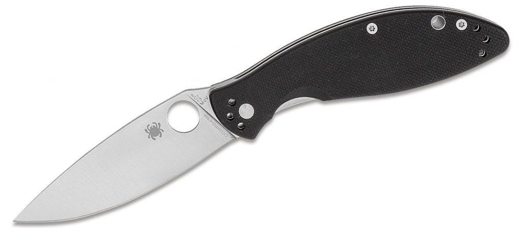 Spyderco Astute folding knife on blank white background