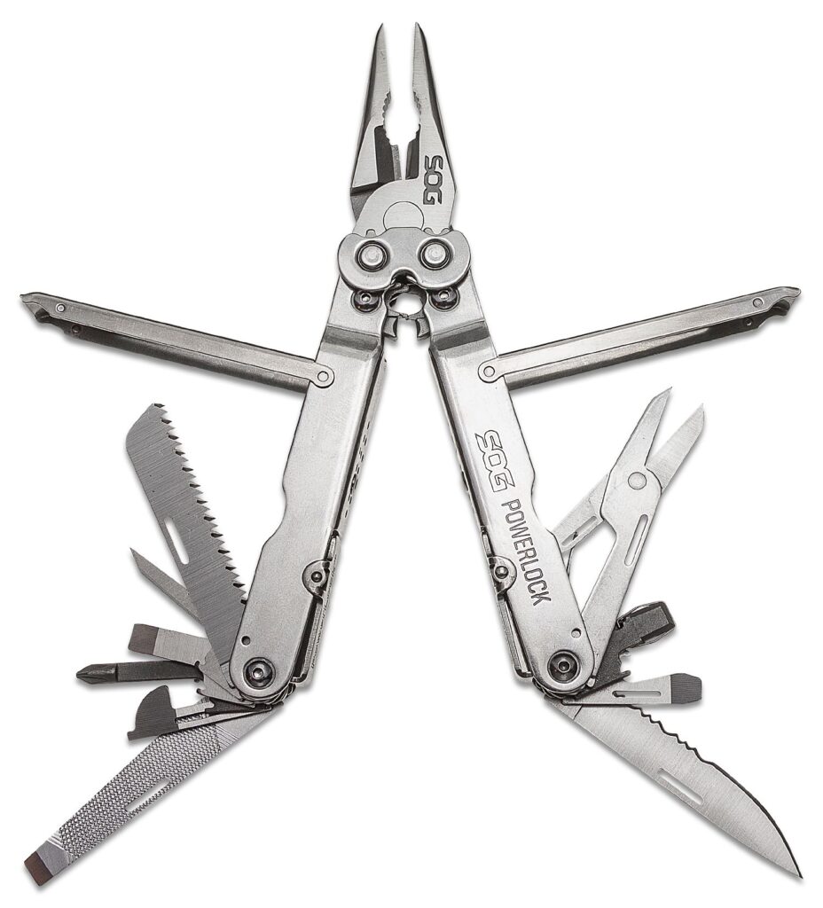 SOG PowerLock multi-tool on a white background