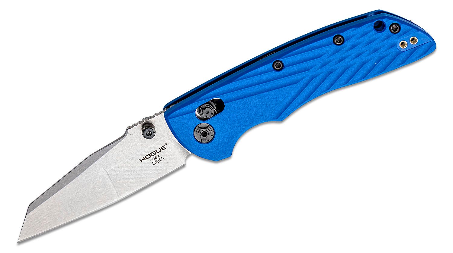 Hogue Deka with Wharncliffe blade on a white background