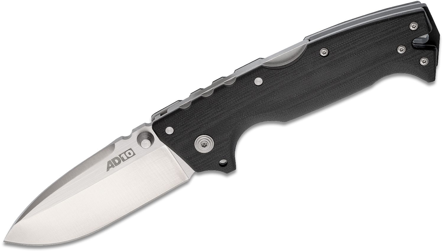 Cold Steel AD10 knife open on a white background