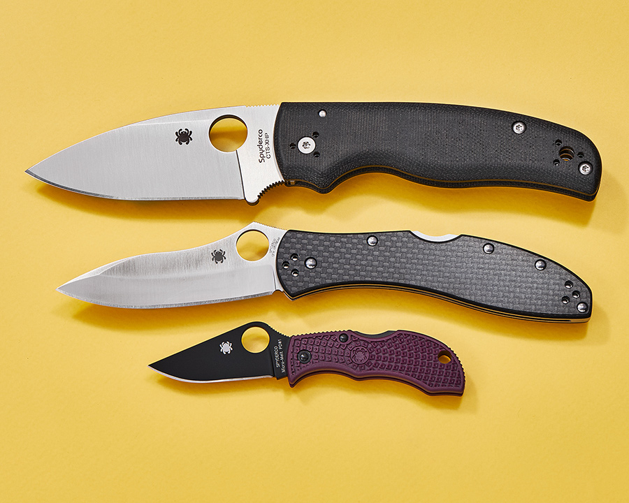 Spyderco Manbug, Centofante 3 and Shaman Compression