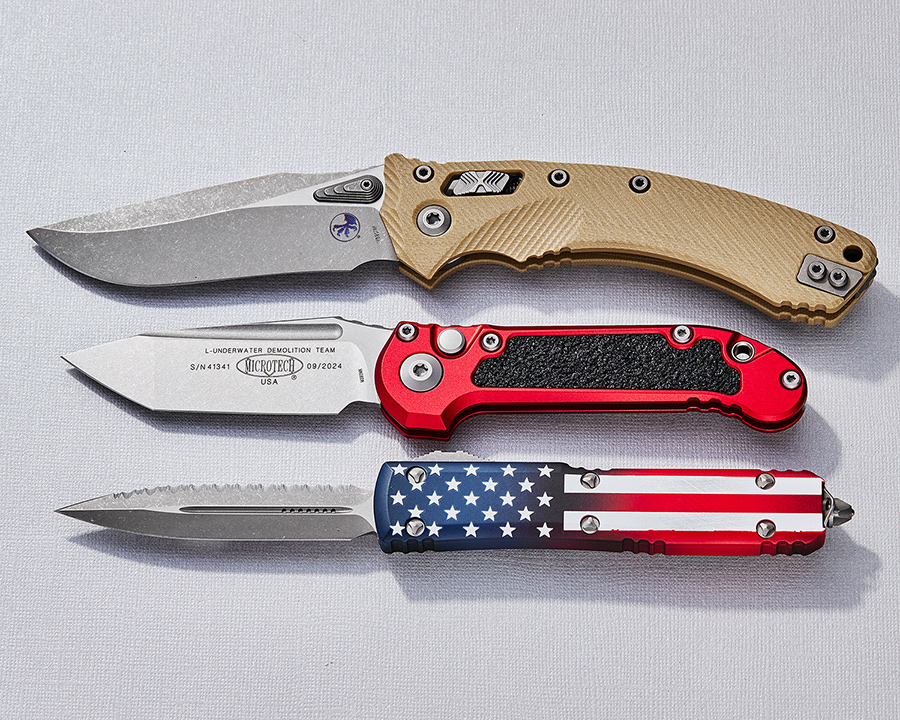 Microtech OTF Autos, Manual Folders, Knife Bag, and More