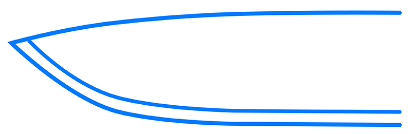 Drop point blade shape diagram