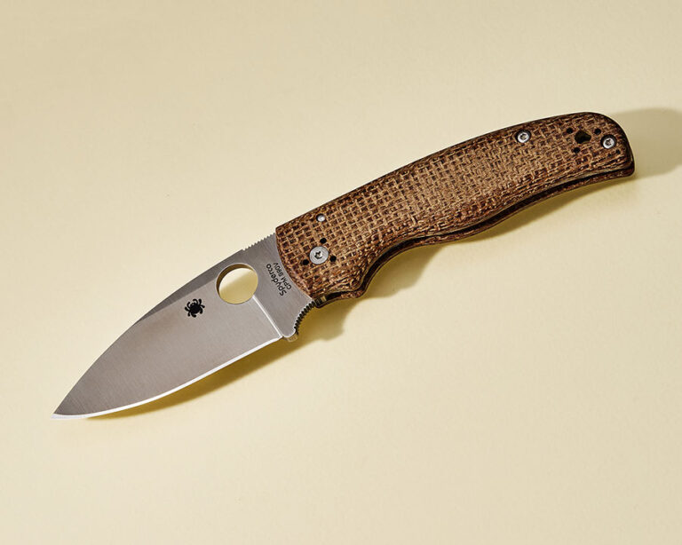 Spyderco KC Exclusive Burlap Micarta Shaman