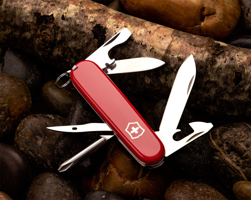 Victorinox Swiss Army knife with all tools unfolded