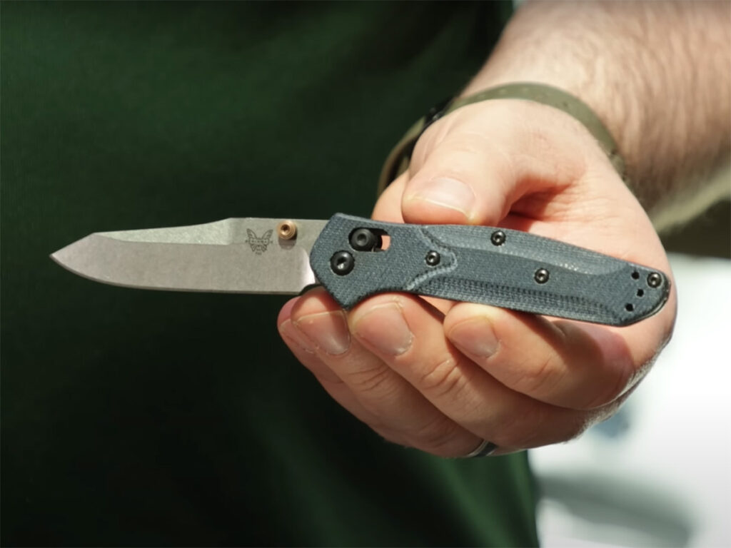 Benchmade 945 Mini Osborne open in hand