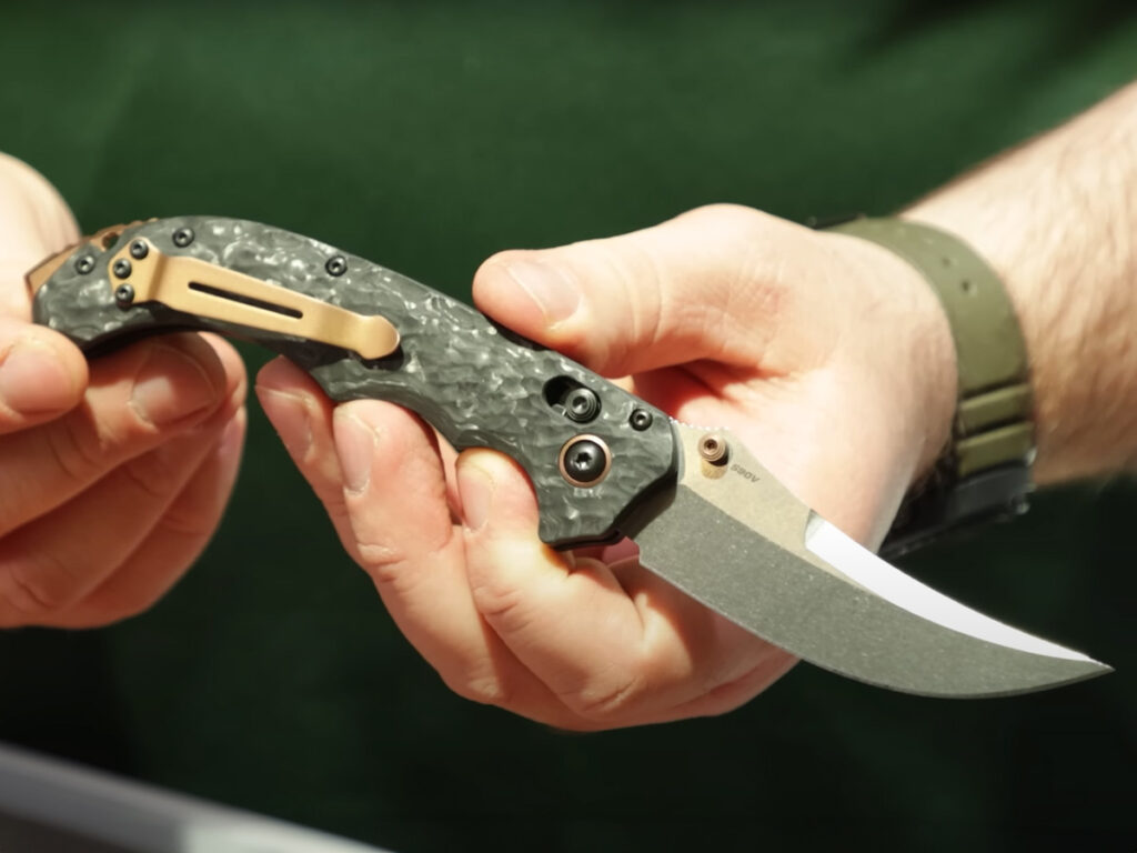 Benchmade Mini Bedlam open in hand