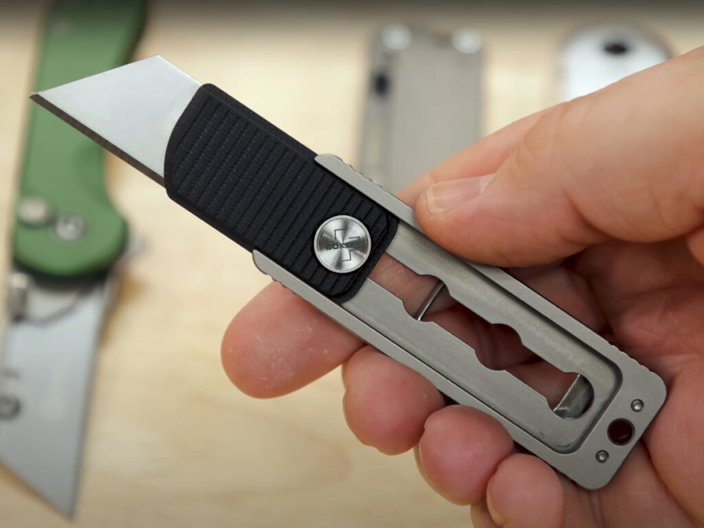 Boker Cutweazle utility knife displayed in hand