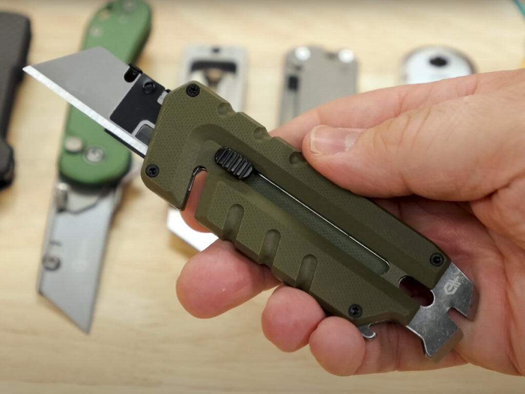 Gerber Prybrid utility knife displayed in hand