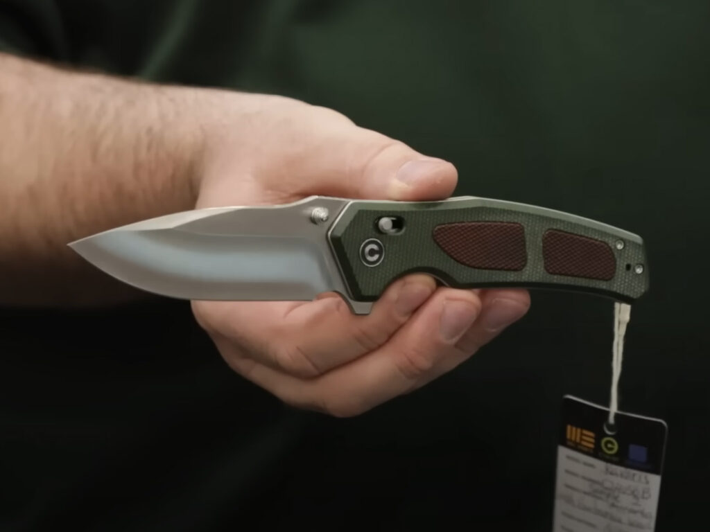 CIVIVI Kavaris folding knife displayed open in hand