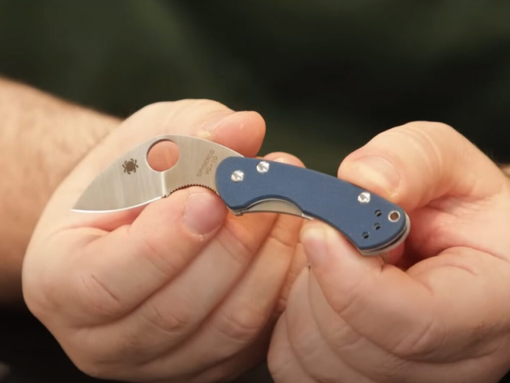 Spyderco Balance knife displayed in hand