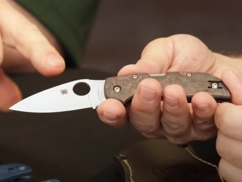 Spyderco Chaparral folding knife displayed in hand
