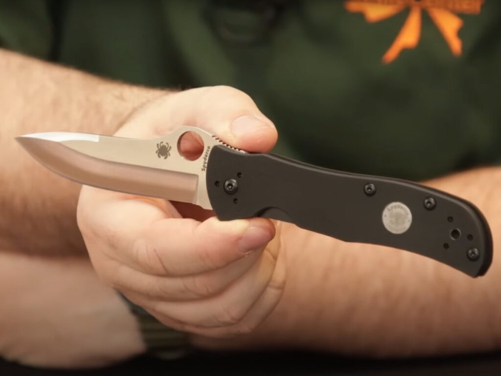 Spyderco Starmate knife displayed in hand