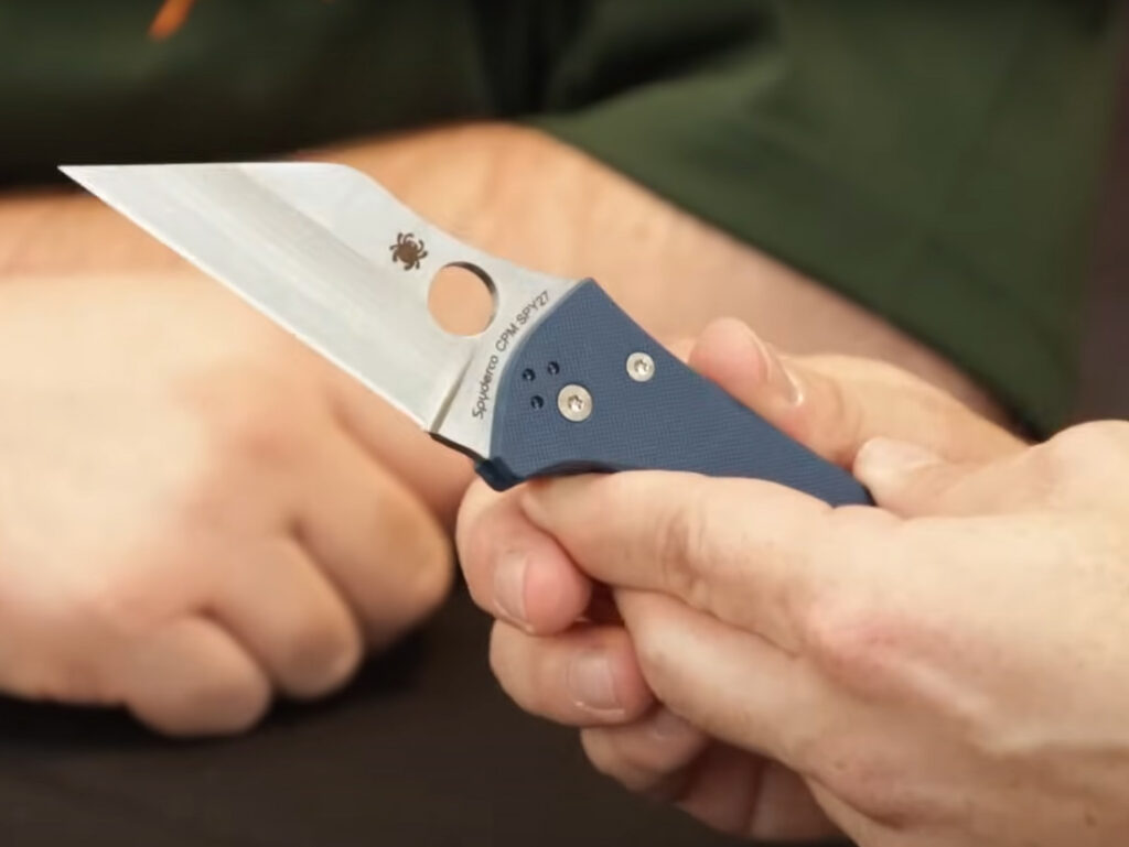Spyderco Yojimbo 2 folding knife displayed in hand