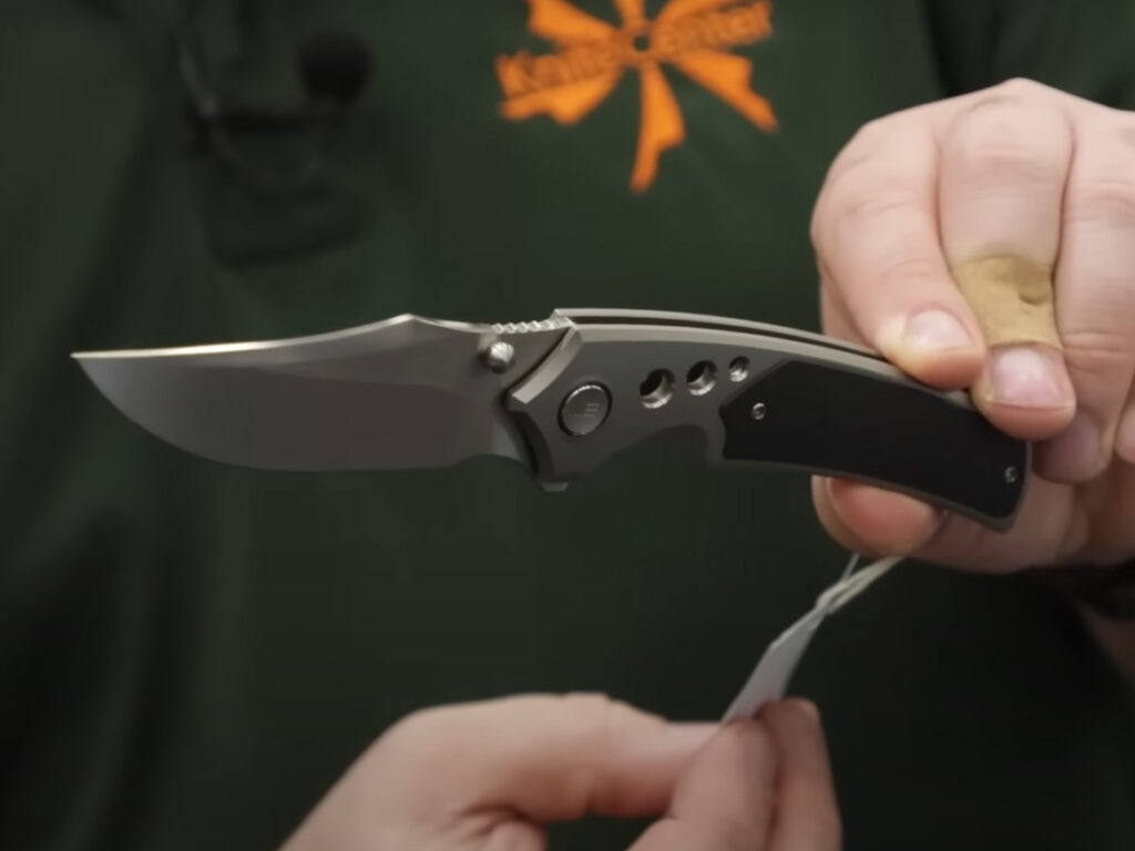 WE Skynix folding knife displayed in hand