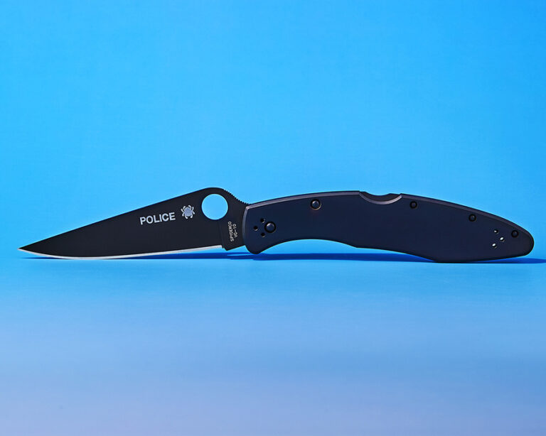 Spyderco All Black Stainless Steel Police