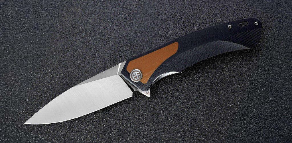 Petrified Fish Pub knife on a dark background